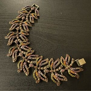 Fairycore Art Nouveau Jewelled Dragonfly Artistry Bracelet (Art Deco, Exquisite)